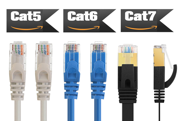 کابل های Cat5e، Cat6 و Cat7
